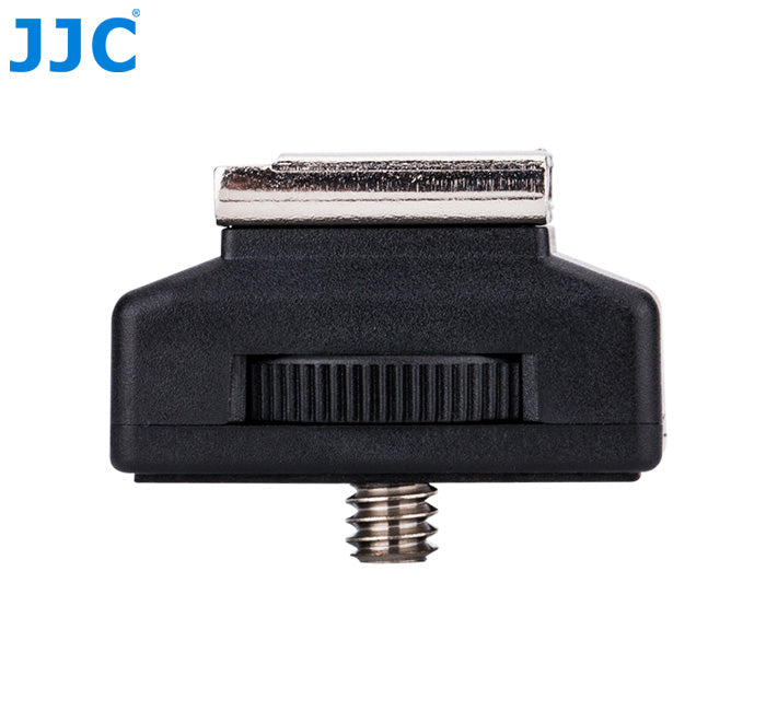 JJC Male Hot Shoe Adapter 1/4" 20 Thread with Lock (With Cold Flash)