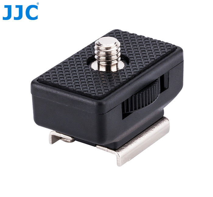 JJC Male Hot Shoe Adapter 1/4" 20 Thread with Lock (With Cold Flash) (MSA-9)