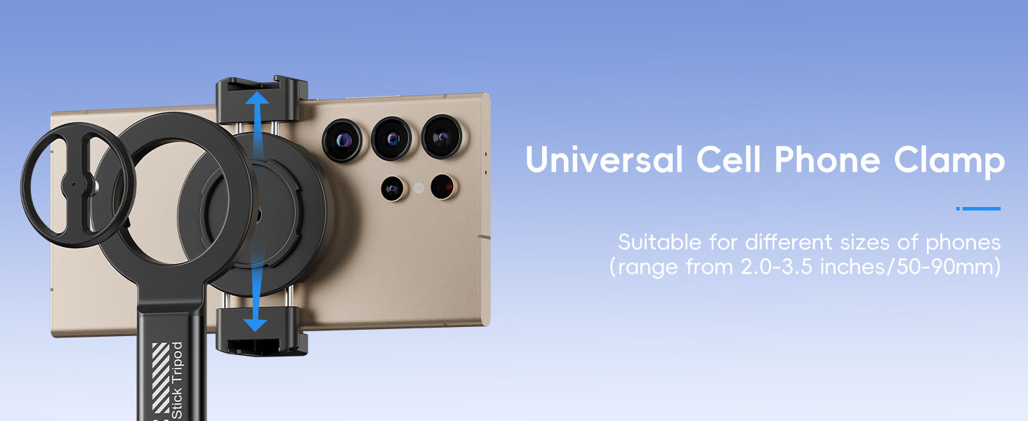 JJC Magnetic Selfie Stick Phone Tripod Stand with Remote for iPhone 15 14 13 (Magsafe Mount) & Android phone(Black)