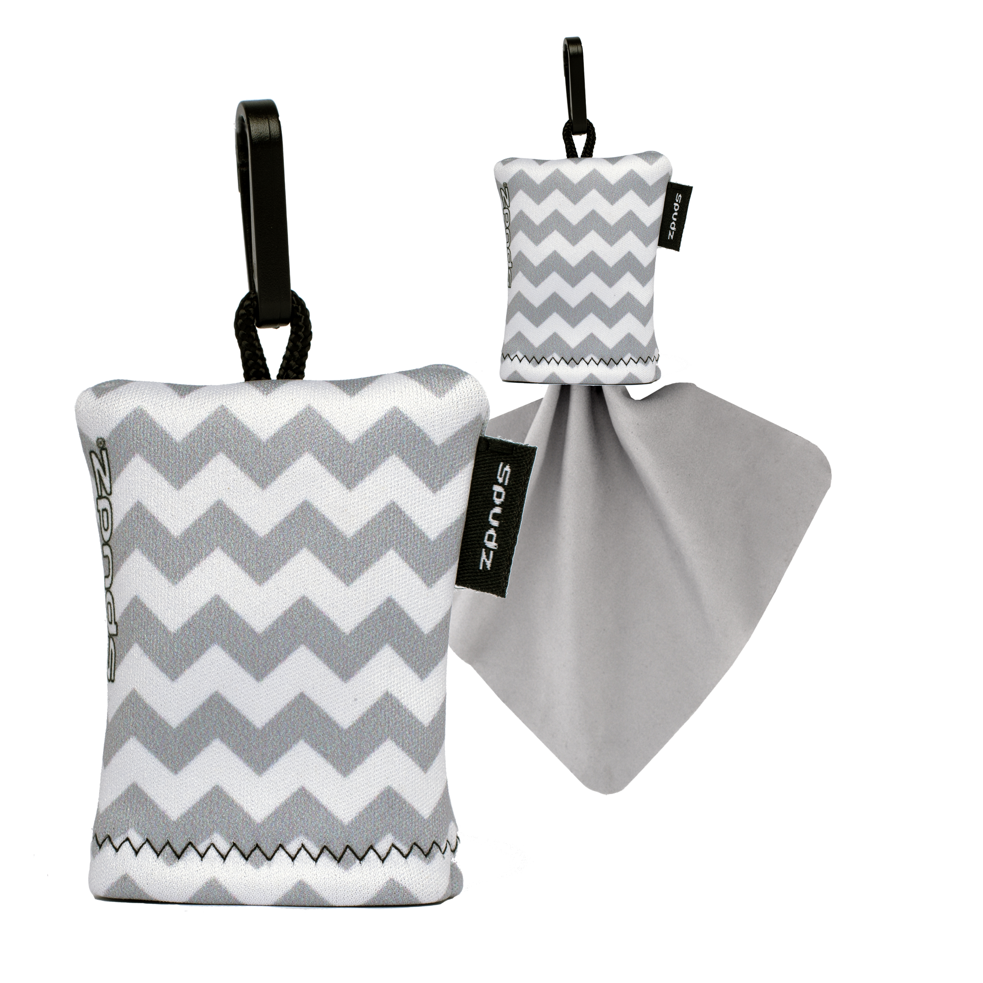 Spudz Microfibre Cloths 6x6" and 10x10" in various designs for cameras, glasses, screens, gadgets and more