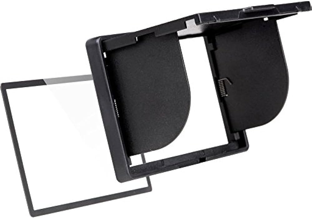 GGS LARMOR 5thGEN Self-Adhesive Optical Glass LCD Screen Protector with Magnetically Attached Monitor Hood for Canon EOS 77D