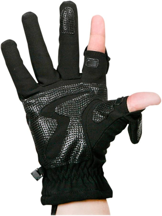 MATIN Finger Flap Opening Photographers Glove Black (Extra Large)