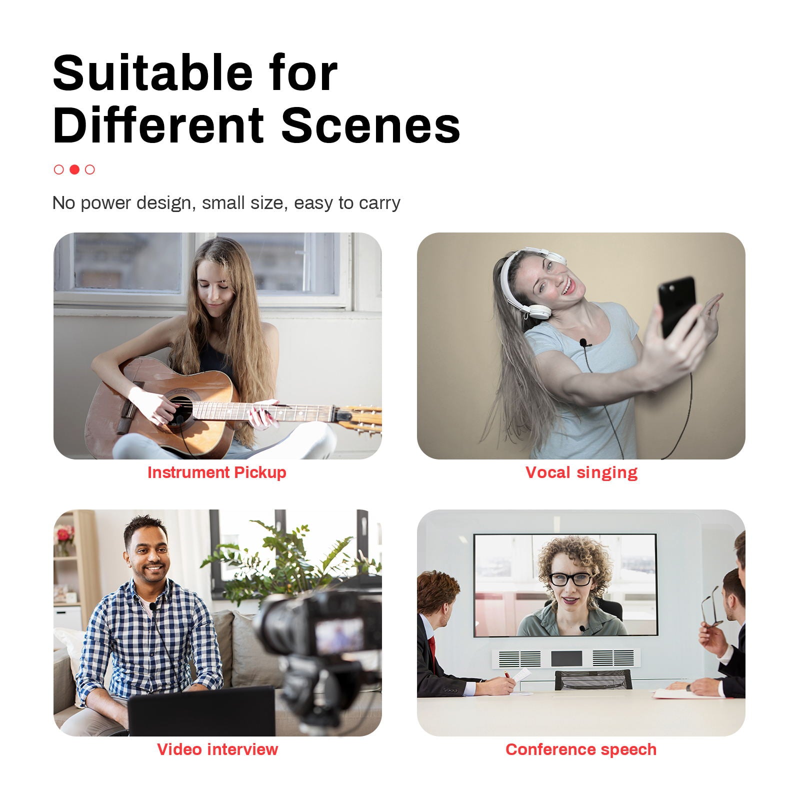 Litufoto Lavalier Microphone USB-C Lapel Video Professional Clip-on Mic (three cable lengths)