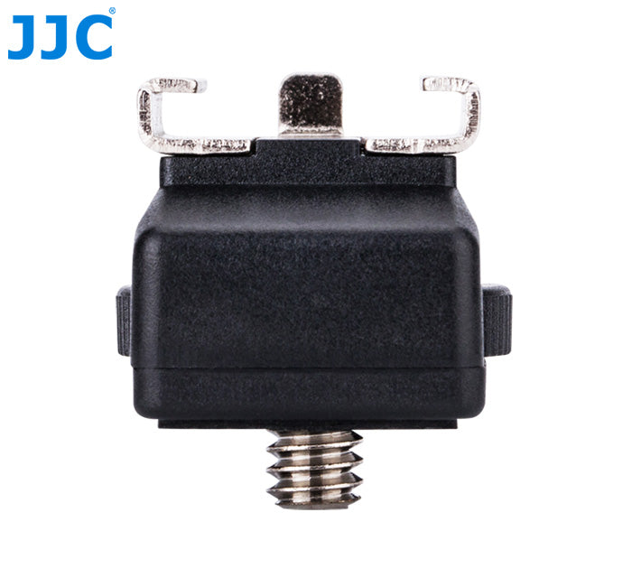 JJC Male Hot Shoe Adapter 1/4" 20 Thread with Lock (With Cold Flash)