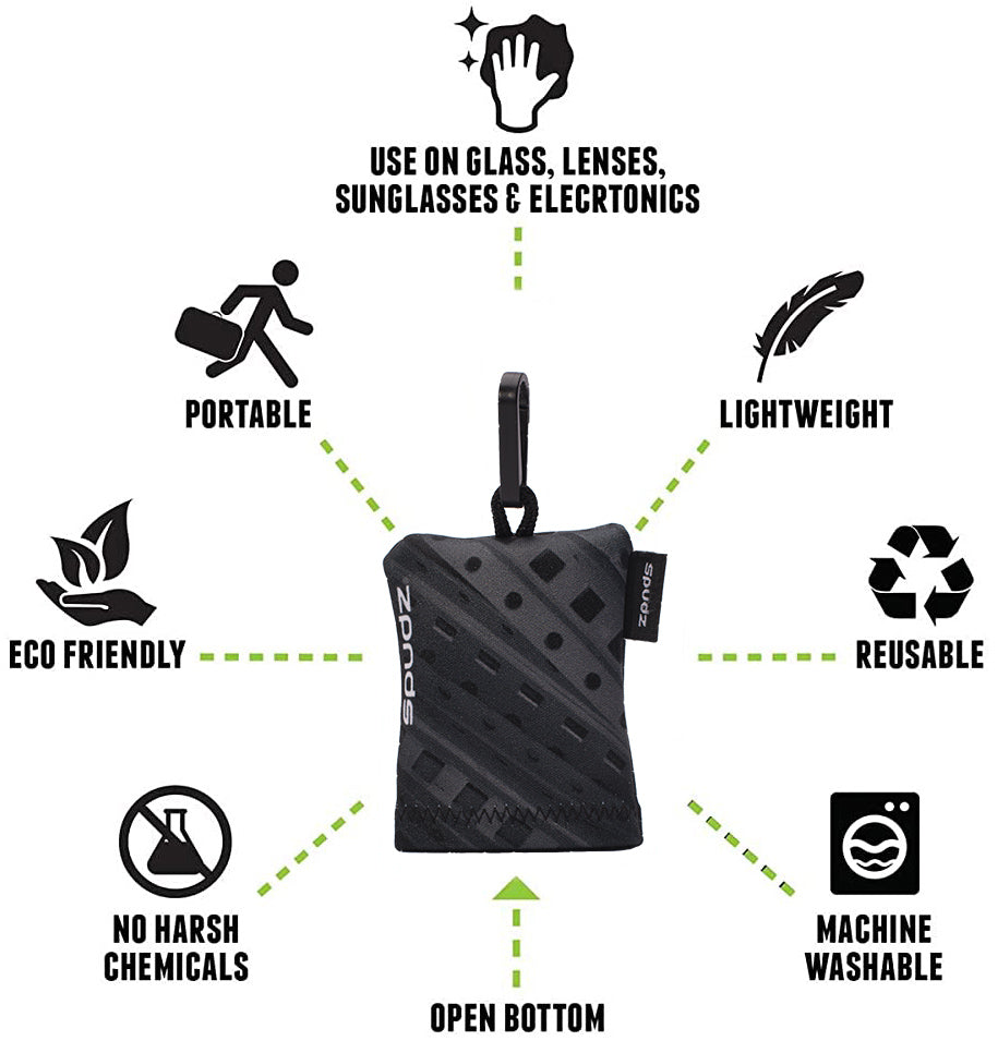 Spudz Microfibre Cloths 6x6" and 10x10" in various designs for cameras, glasses, screens, gadgets and more