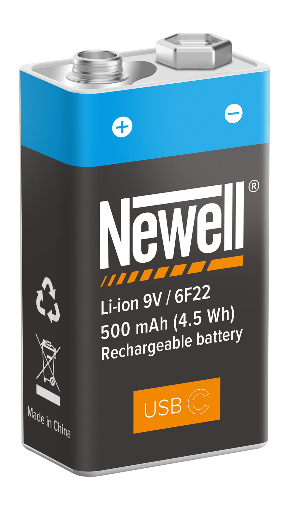 Newell 9V USB-C Onboard Litium Ion 500mAh Battery - DIRECT CHARGE USB-C / NO CHARGER RQD