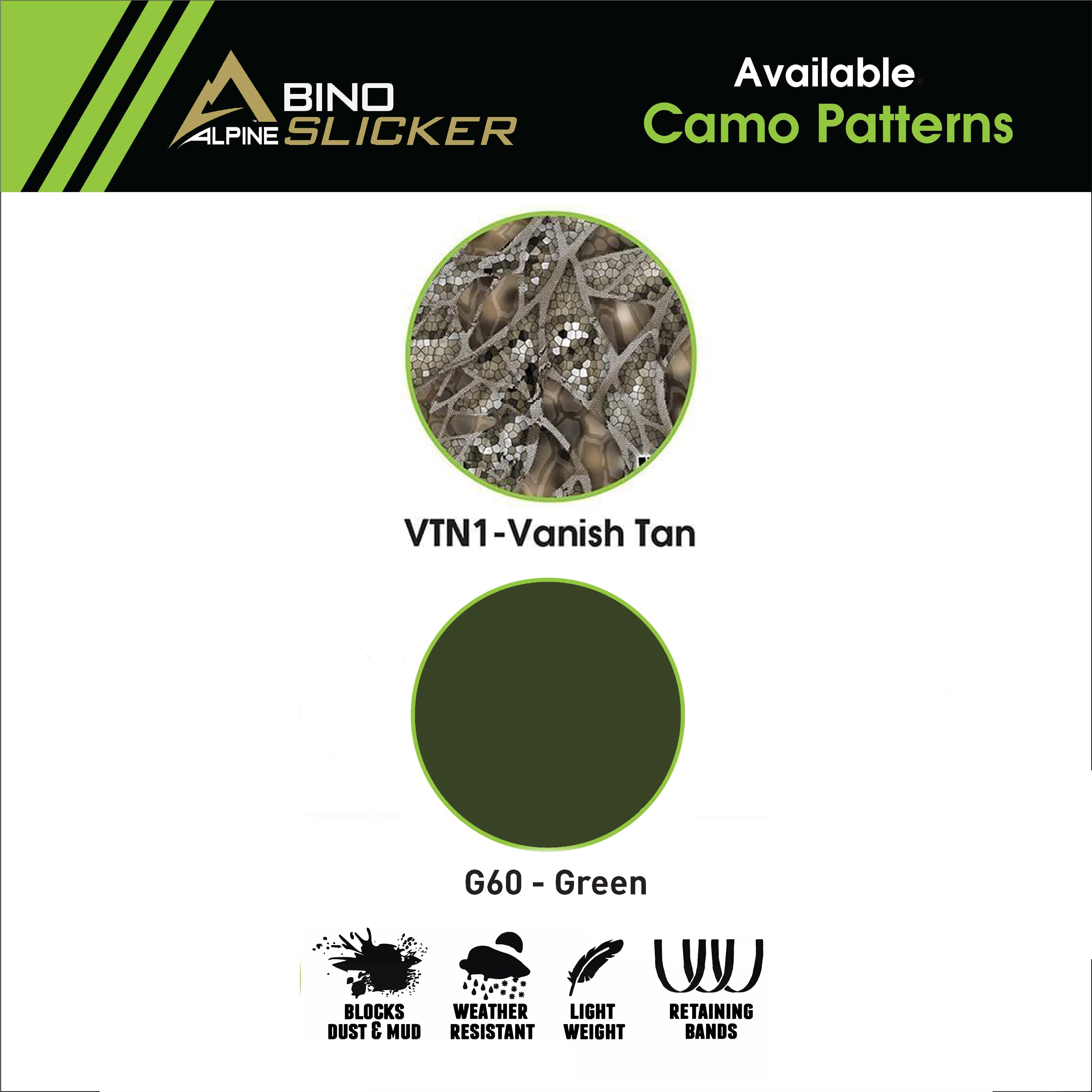 Alpine Bino Slicker Medium NX COVER - SK-NX-BIFD10 (two colours)