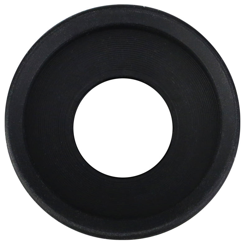 Black rubber lens hood with JJC logo on a white background