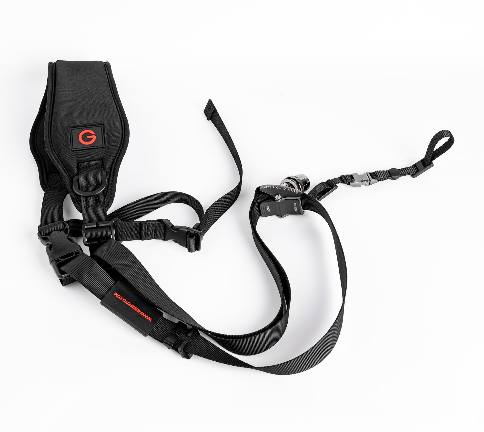 GGS F2 AIRCELL DSLR Shoulder Camera Strap with AIR POCKETS and Quick Release and Lock