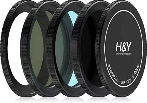 H&Y 49mm Filter Kit for Sony ZV-1 includes (ND64, CPL, UV), lens cap and filter pouch