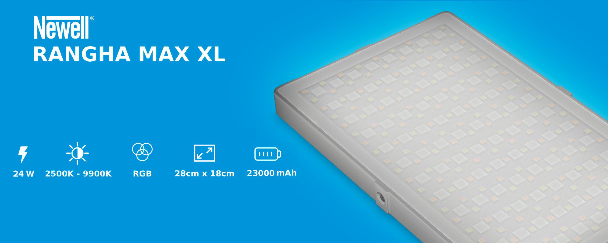 Newell RGB-W Rangha Max XL LED lamp - HUGE LED LIGHT PANEL!