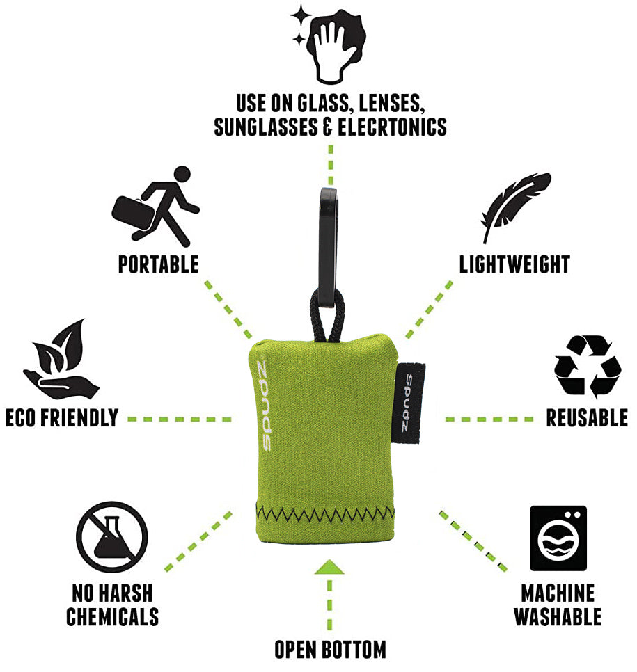 Spudz Microfibre Cloths 6x6" and 10x10" in various designs for cameras, glasses, screens, gadgets and more