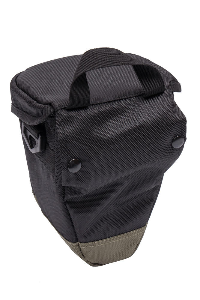 Holster Camera Bag with Waist and Shoulder Strap Black & Green ideal for DSLR Mirrorless with standard zoom