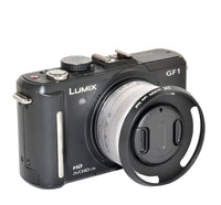 JJC Lens Hood for Panasonic Lumix G Vario 12-32mm f/3.5-5.6 ASPH / Olympus M.Zuiko Digital ED 14-42mm f/3.5-5.6 EZ SILVER / BLACK