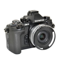 JJC Lens Hood for Panasonic Lumix G Vario 12-32mm f/3.5-5.6 ASPH / Olympus M.Zuiko Digital ED 14-42mm f/3.5-5.6 EZ SILVER / BLACK