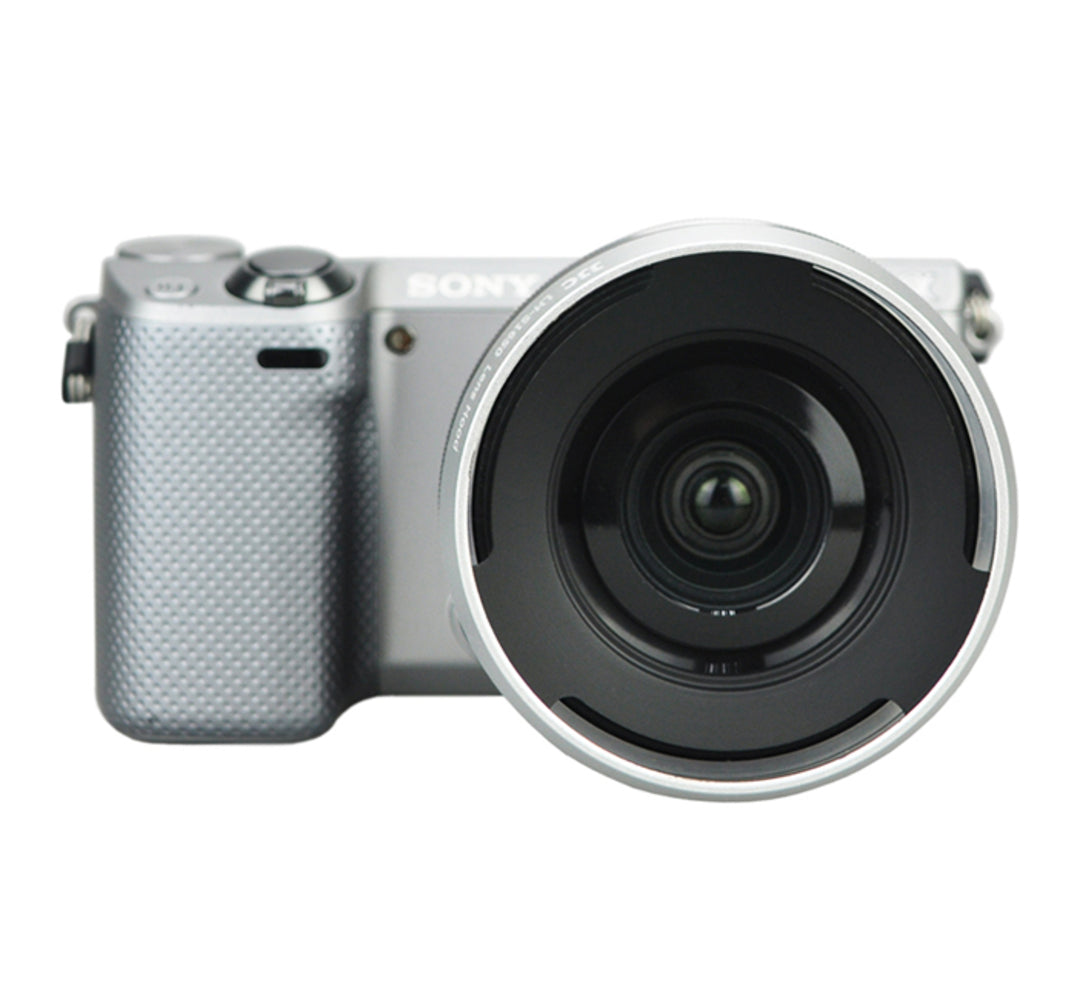 Metal Lens Hood Nikon/Samsung/Sony - Silver