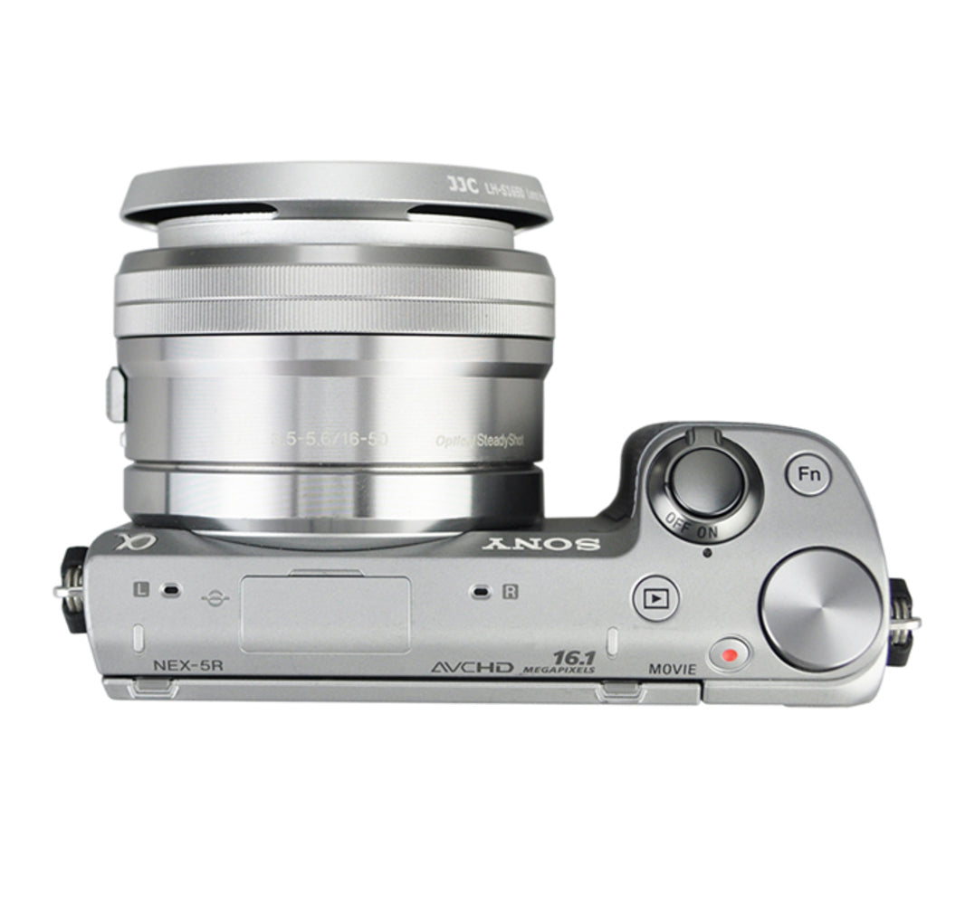 JJC Metal Lens Hood Sony EPZ 16-50mm OSS / Nikon 1 Nikkor 10mm F2.8 - Silver or Black