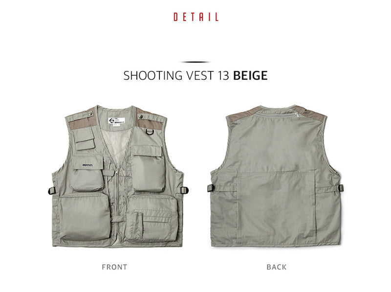 MATIN Photographers Shooting Vest - Beige - Various Sizes