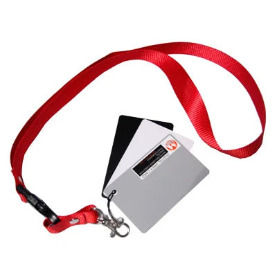 Micnova Digital Grey Card Set with Neck Strap