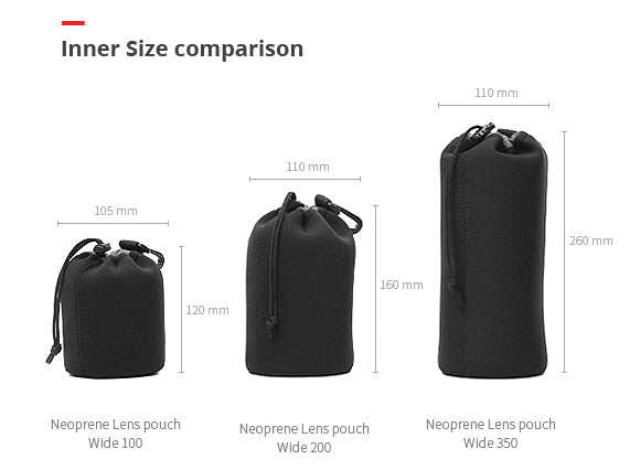 Matin Neoprene Lens Pouches - WIDE (THREE SIZES)