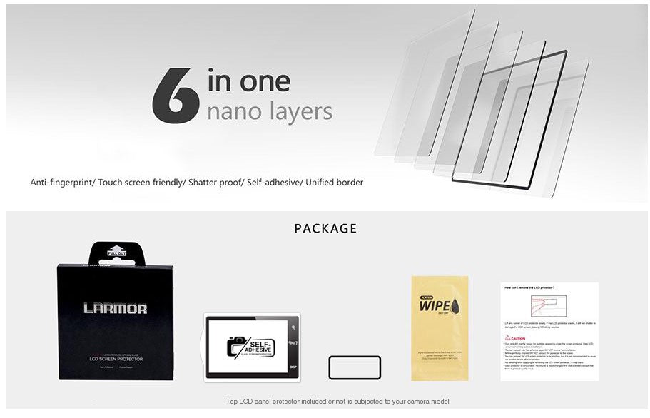 GGS Foto Larmor GEN4 Screen Protector for Olympus Pen-F