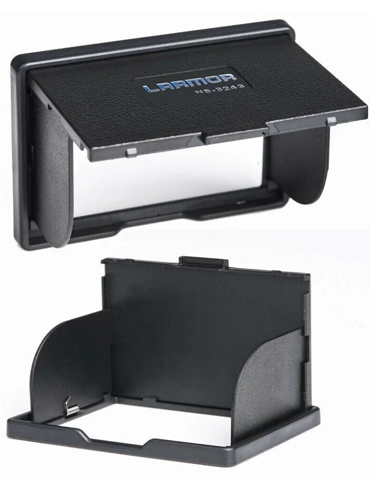 GGS LARMOR 5thGEN Self-Adhesive Optical Glass LCD Screen Protector with Magnetically Attached Monitor Hood for Nikon Df
