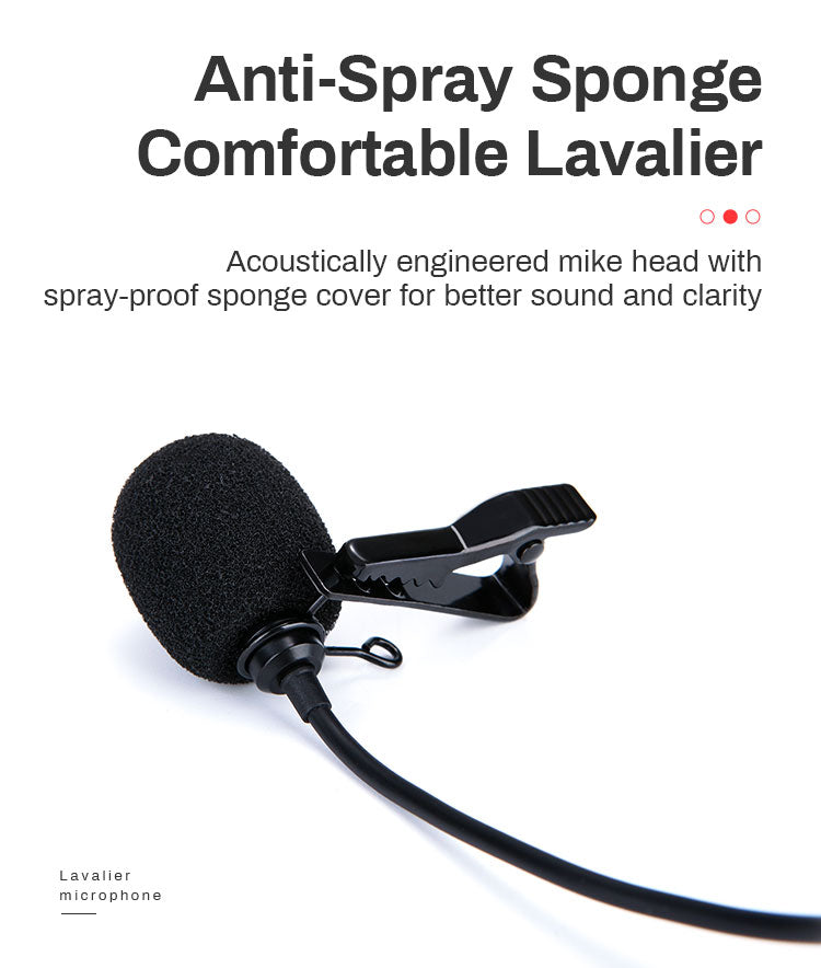 Litufoto Lavalier Microphone Apple Lightning Lapel Video Professional Clip-on Mic (three cable lengths)