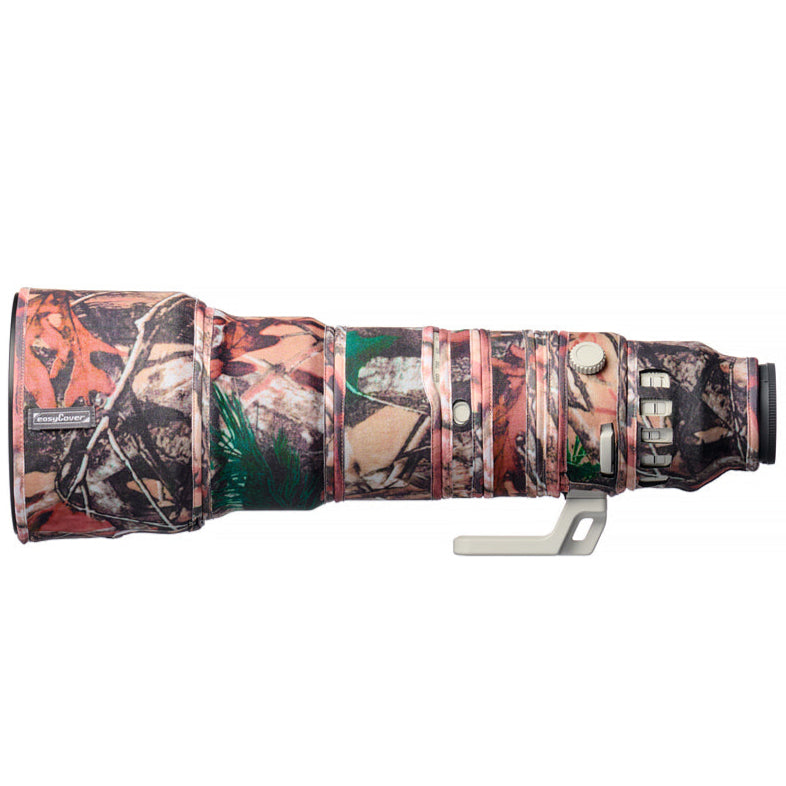 easyCover Lens Oak for Sony FE 400-800mm F/6.3-8 G OSS Camouflage camera lens with Sony branding on a white background, featuring the easyCover logo.