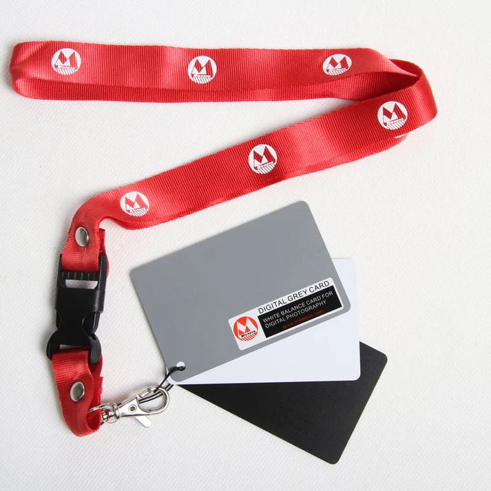 Micnova Digital Grey Card Set with Neck Strap