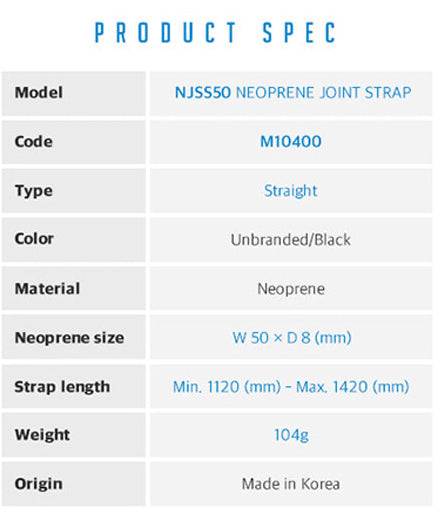 Matin Dual Lock Neoprene Elastic Straight Joint Strap