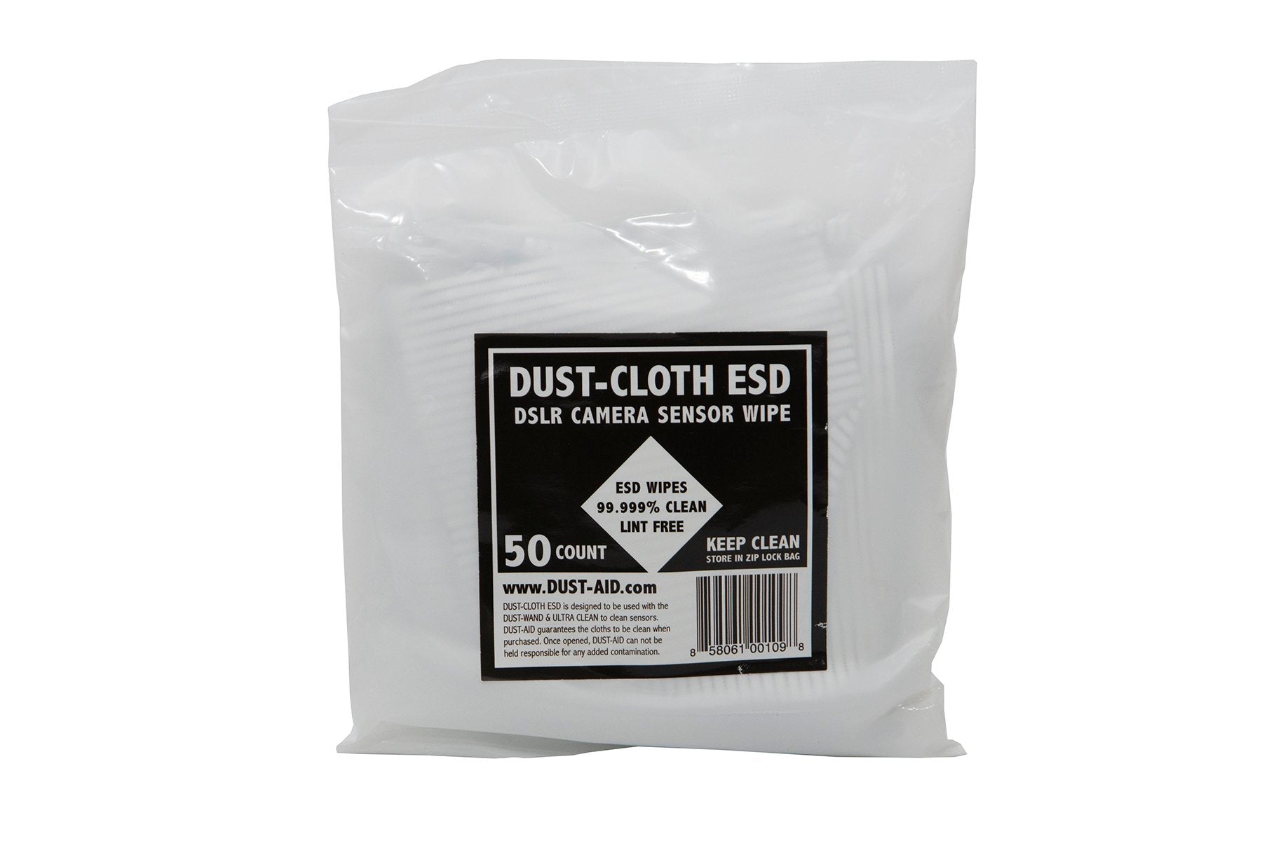 Dust-Aid DUST-CLOTH 4"x4" Microfibre Anti-Static Cleaning Wipes (pack of 50)