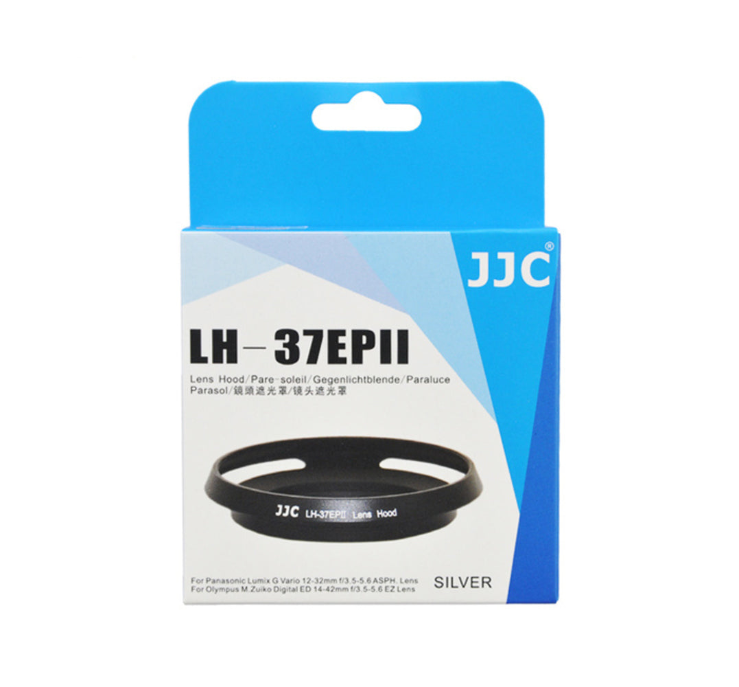 JJC Lens Hood for Panasonic Lumix G Vario 12-32mm f/3.5-5.6 ASPH / Olympus M.Zuiko Digital ED 14-42mm f/3.5-5.6 EZ SILVER / BLACK