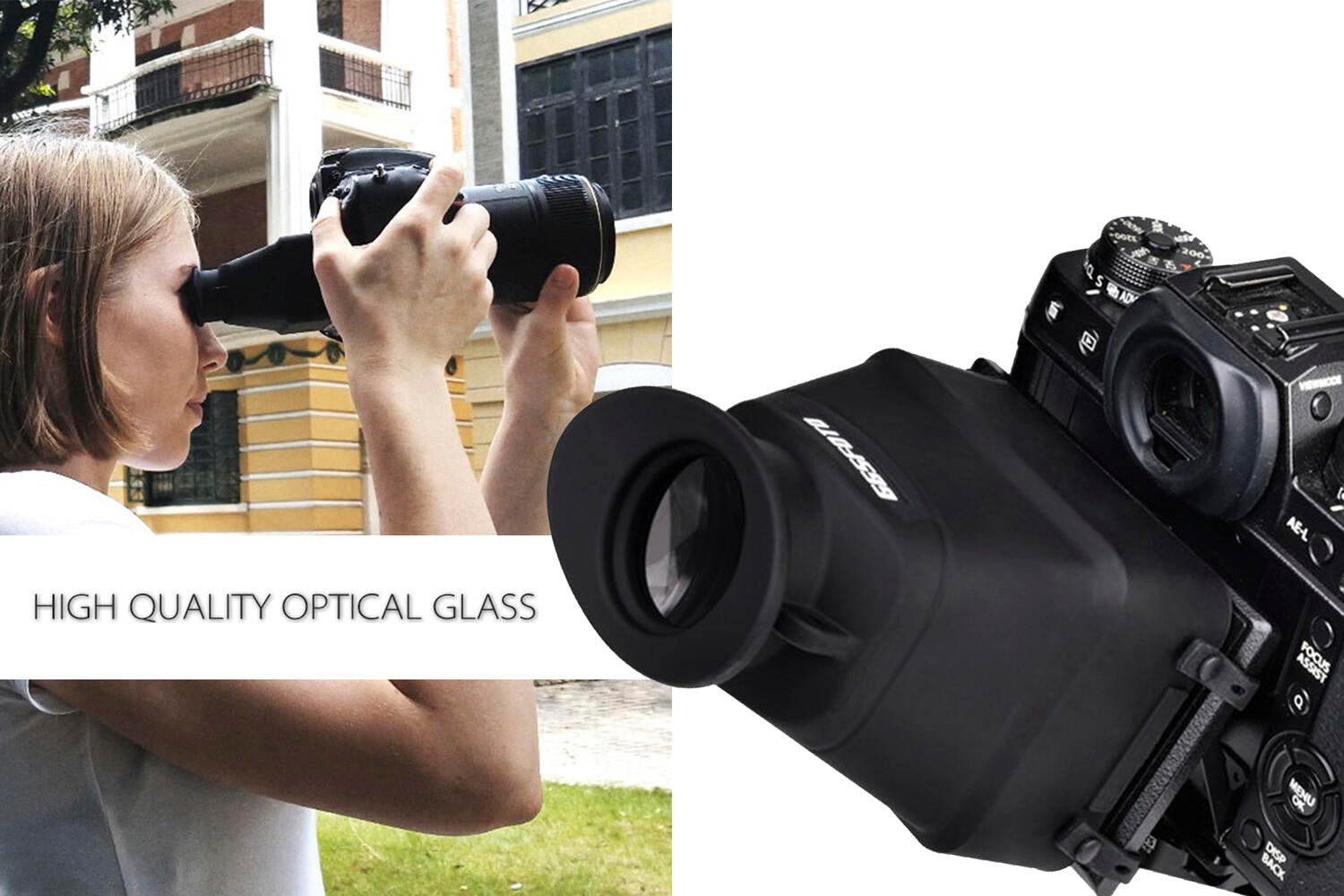 GGS LCD Optical Viewfinder 3x Magnifier LOUPE (S8) UNIVERSAL FITMENT, attach with bands