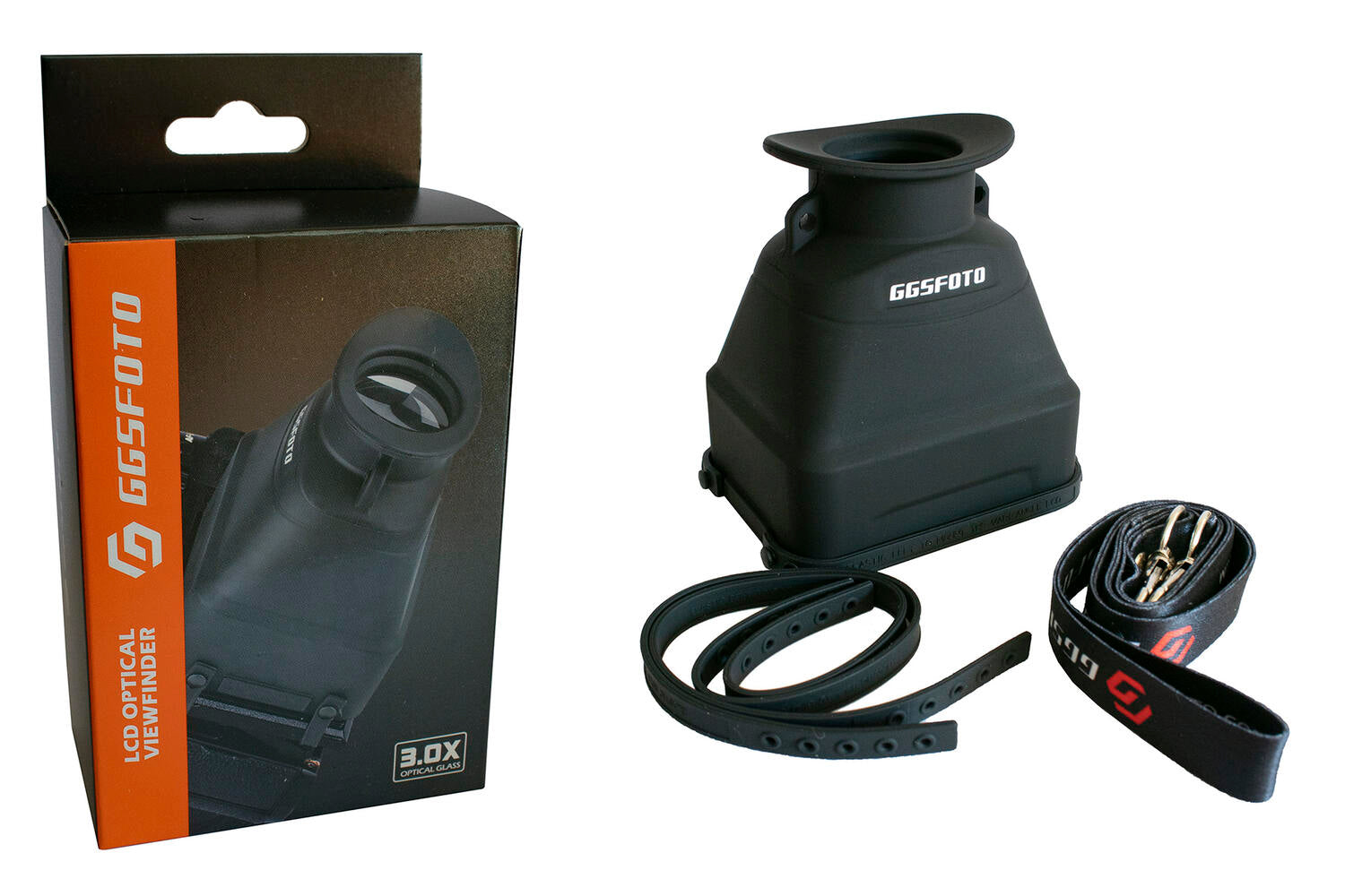 GGS LCD Optical Viewfinder 3x Magnifier LOUPE (S8) UNIVERSAL FITMENT, attach with bands