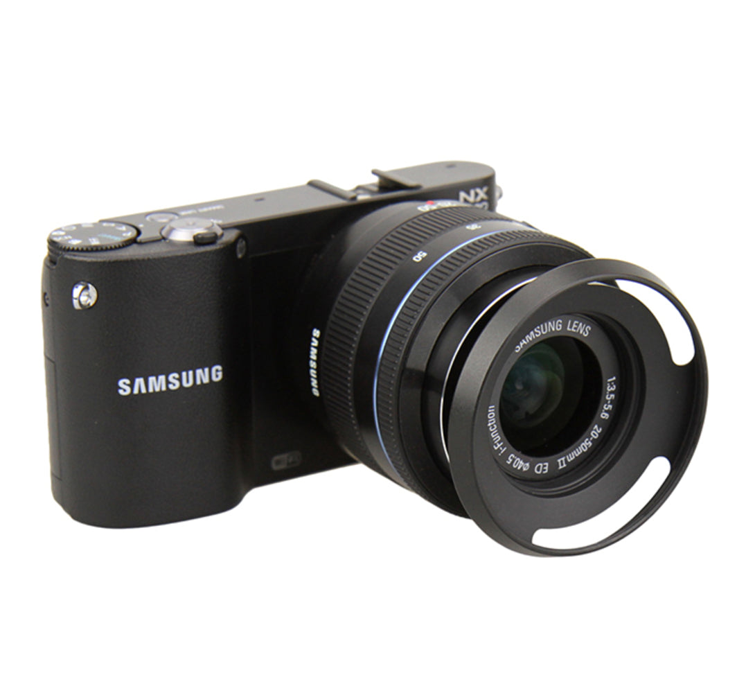 JJC Metal Lens Hood Sony EPZ 16-50mm OSS / Nikon 1 Nikkor 10mm F2.8 - Silver or Black