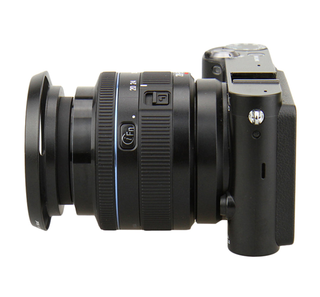 JJC Metal Lens Hood Sony EPZ 16-50mm OSS / Nikon 1 Nikkor 10mm F2.8 - Silver or Black