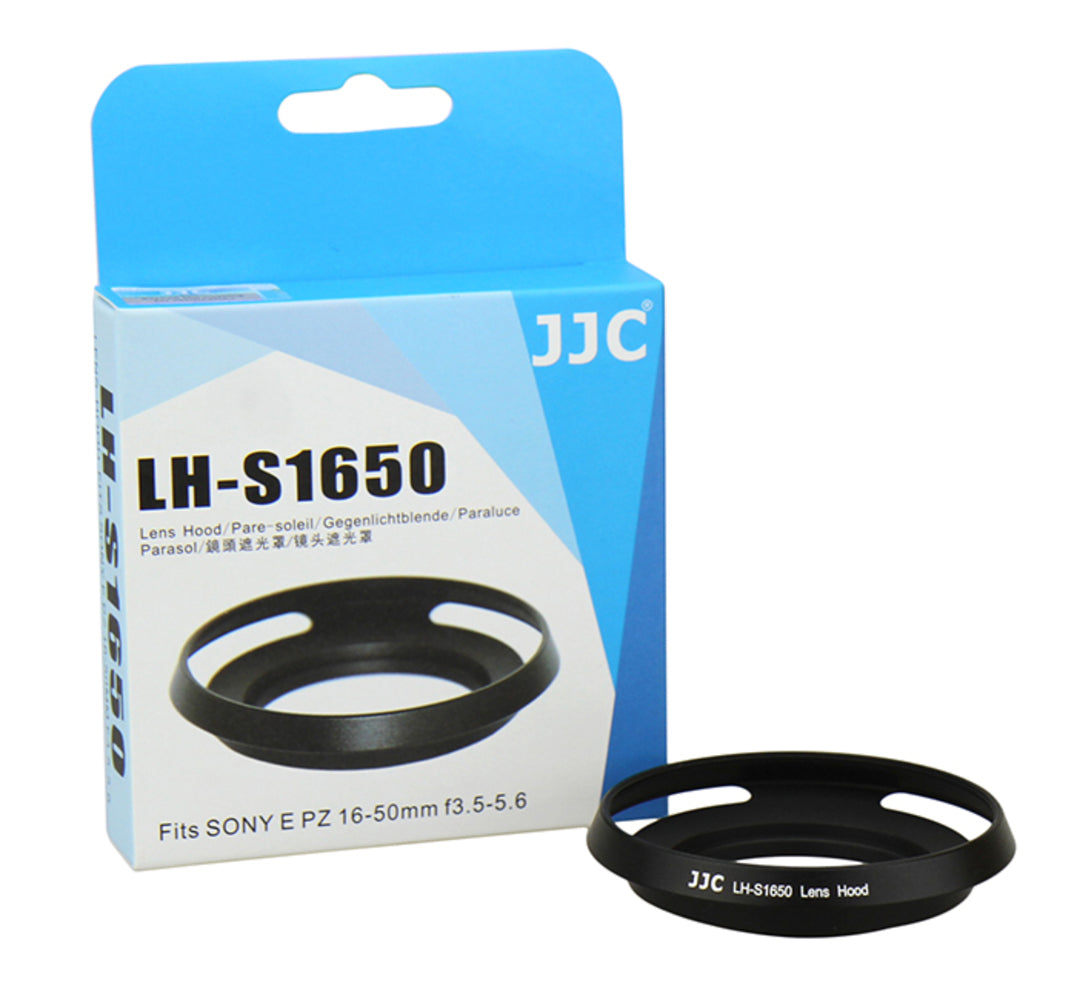 JJC Metal Lens Hood Sony EPZ 16-50mm OSS / Nikon 1 Nikkor 10mm F2.8 - Silver or Black