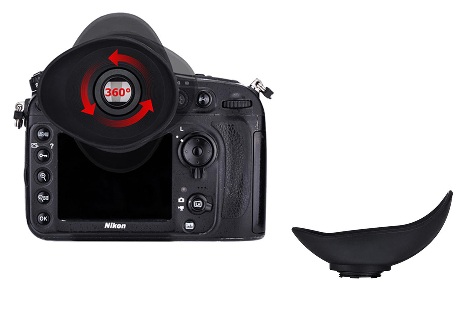 Eyeshade Cup for Nikon D850, D810A, D810, D800E, D800, D500, Df, D5, D4S, D4, D3X, D3S, D3 (EN-DK19G)