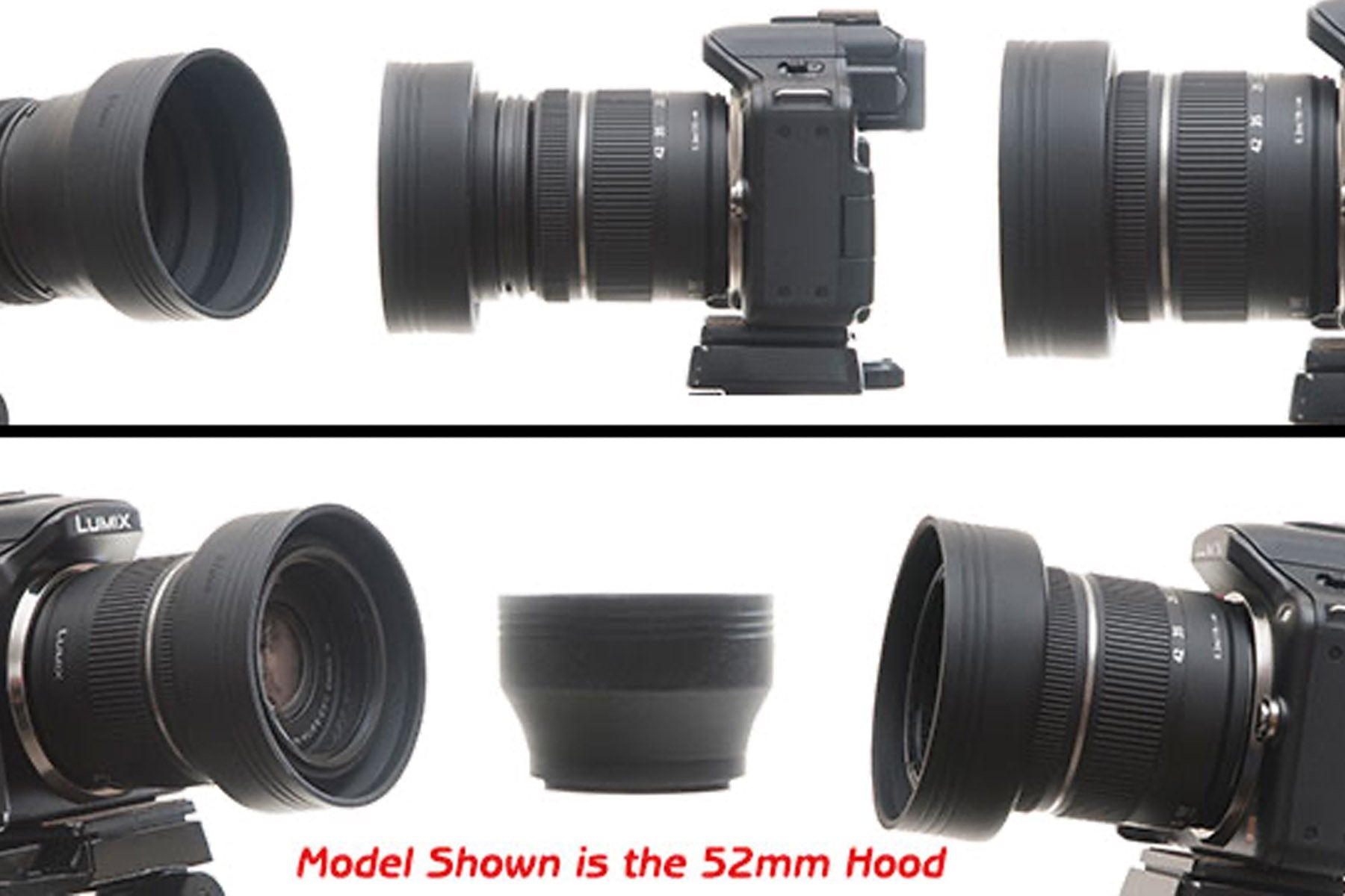 3 in 1 Silicone Lens Hood 52mm
