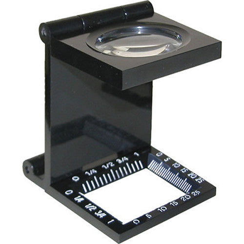 Carson LT-30 5x30 LinenTest Folding Loupe Magnifier, Black