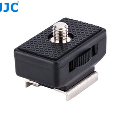 JJC Male Hot Shoe Adapter 1/4" 20 Thread with Lock (With Cold Flash) (MSA-9)