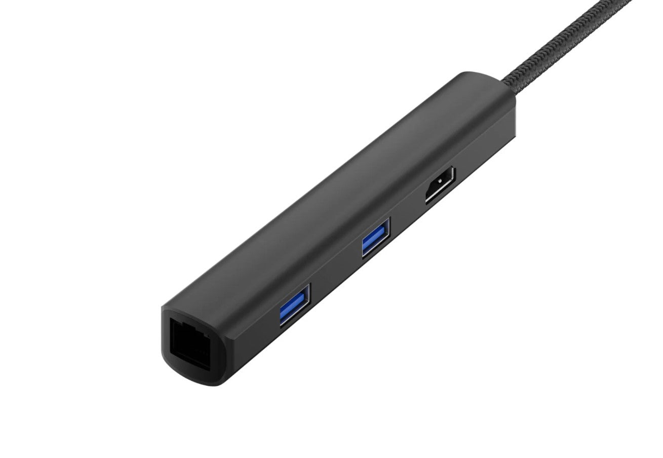 Newell USB-C Hub 6in1 - USB C Hub Connection Splitter, 2x USB-A 3.0 with 4K HDMI, RJ45 Connection,  10Gbps USB-C with 100W Power Delivery - Graphite Colour