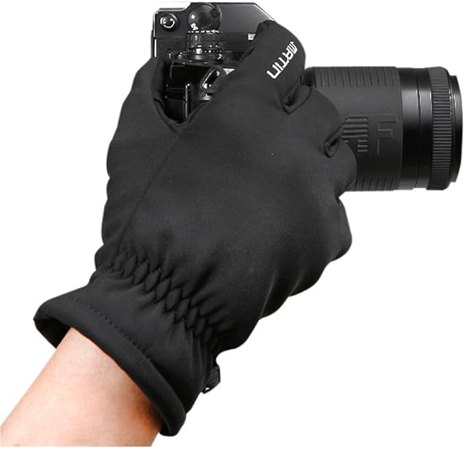 MATIN Finger Flap Opening Photographers Glove Black (Extra Large)