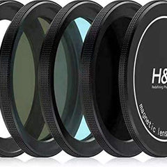 H&Y 49mm Filter Kit for Sony ZV-1  includes (ND64, CPL, UV), lens cap and filter pouch