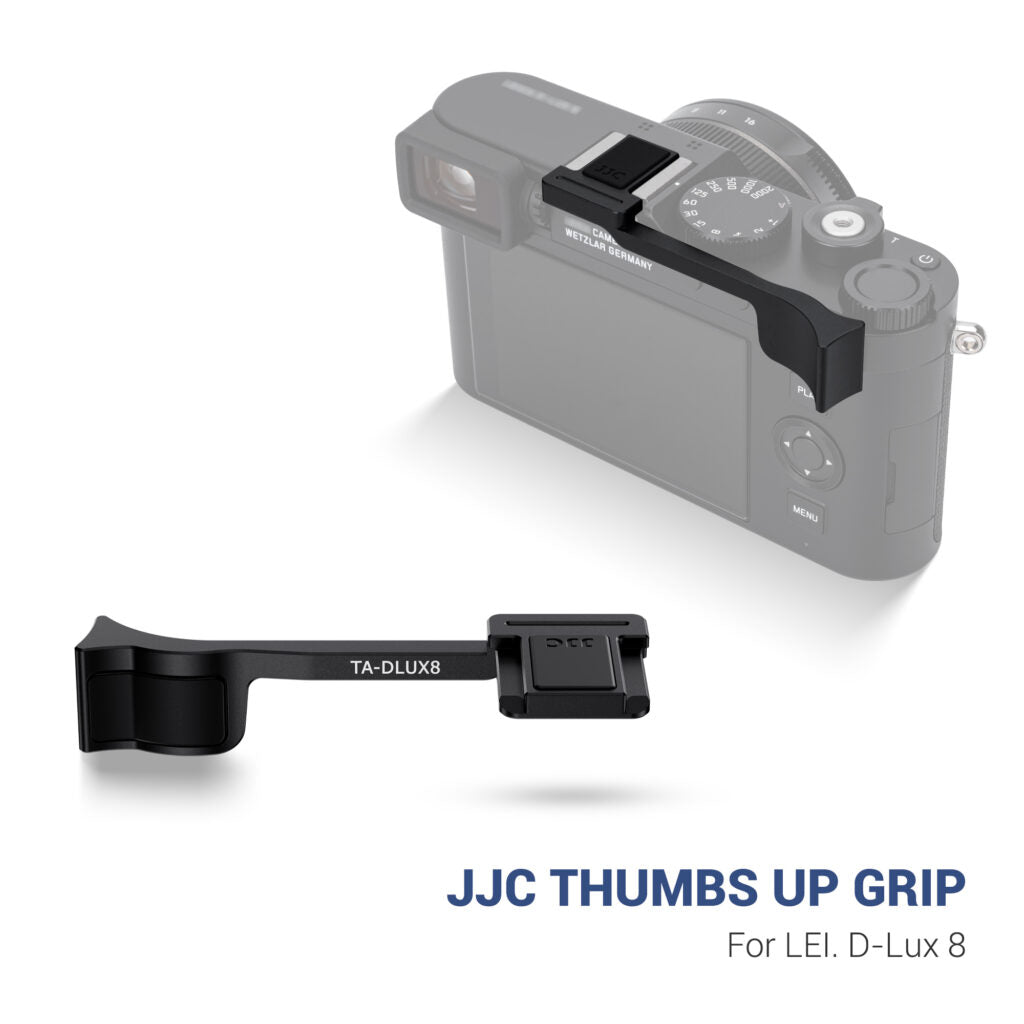 JJC Metal Hot Shoe Thumbs Up Grip for Leica D-Lux 8 Camera Anti Slip Hand Grip