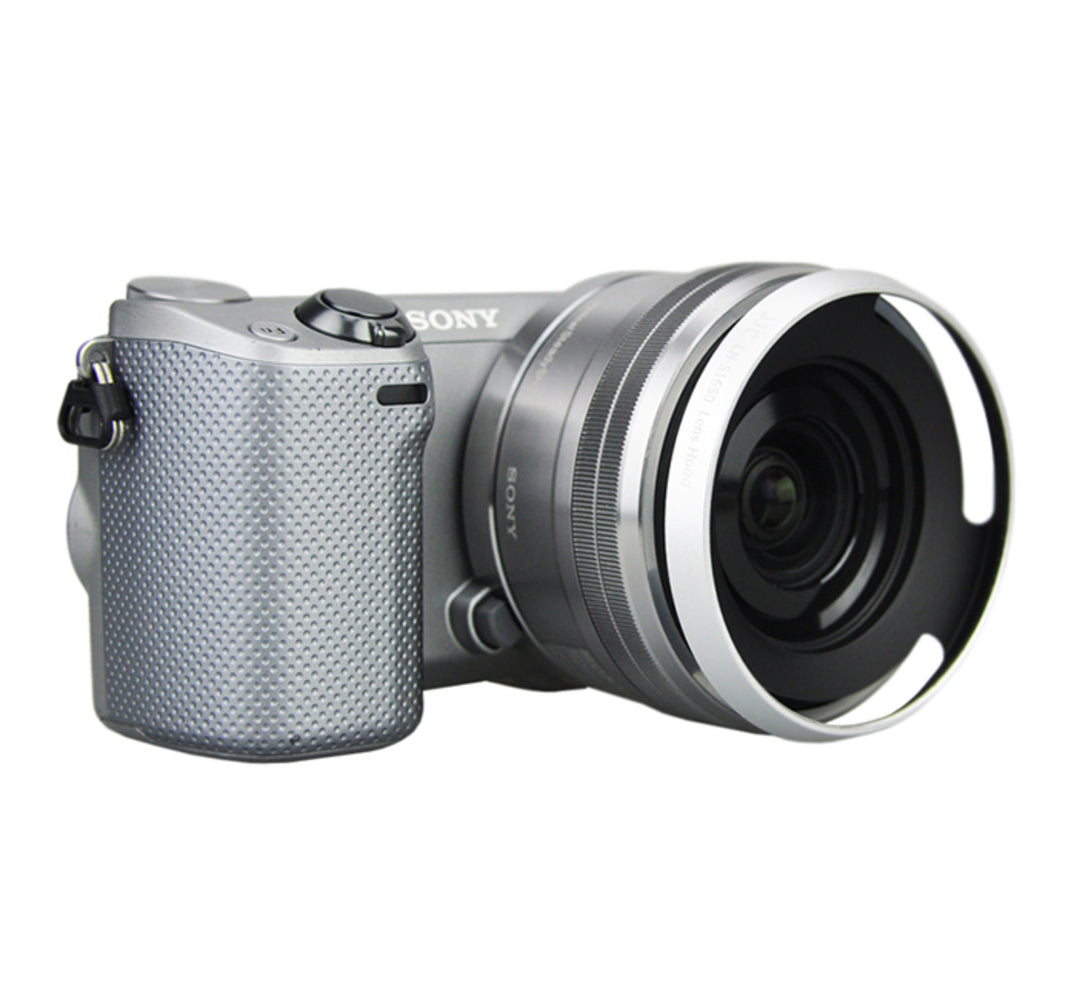 Metal Lens Hood Nikon/Samsung/Sony - Silver