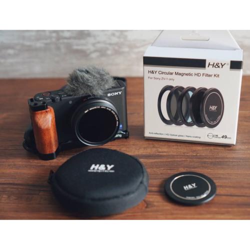 H&Y 49mm Filter Kit for Sony ZV-1  includes (ND64, CPL, UV), lens cap and filter pouch