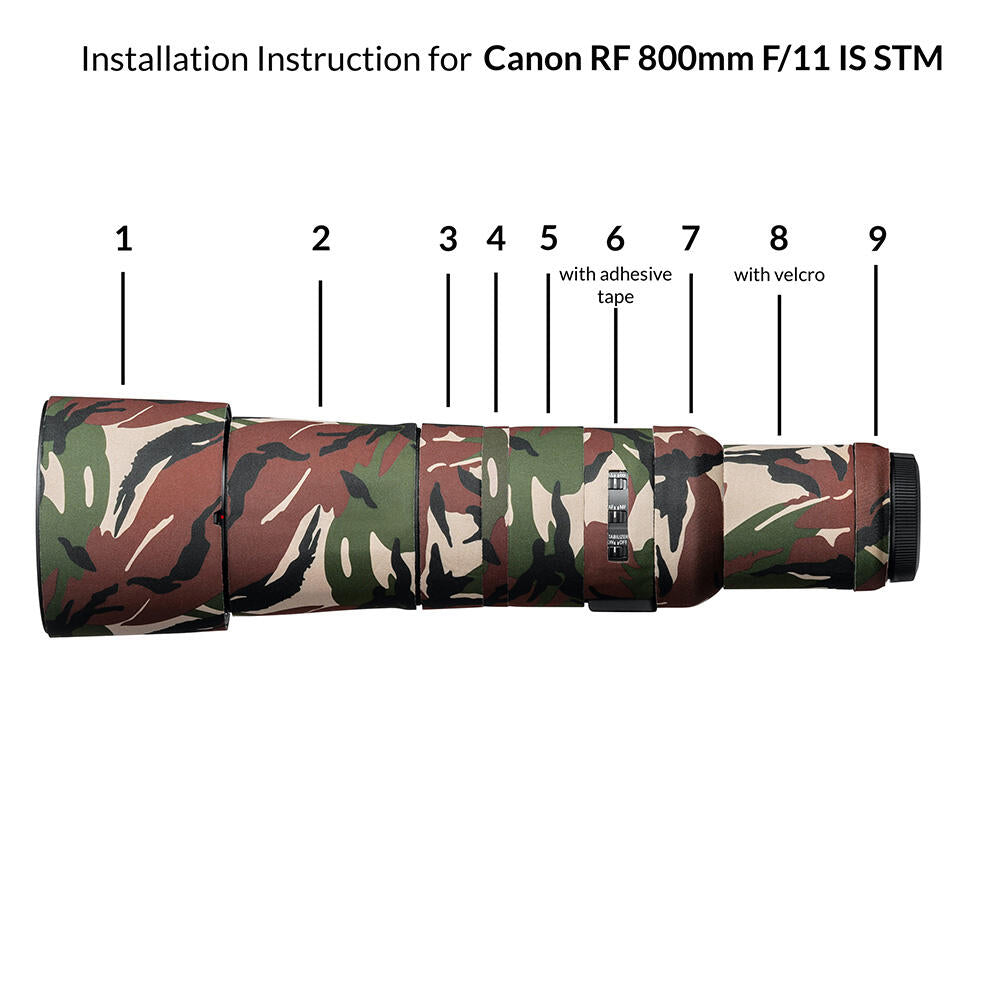 easyCover Lens Oak for Canon RF 800mm f11 IS STM (Four Colours)