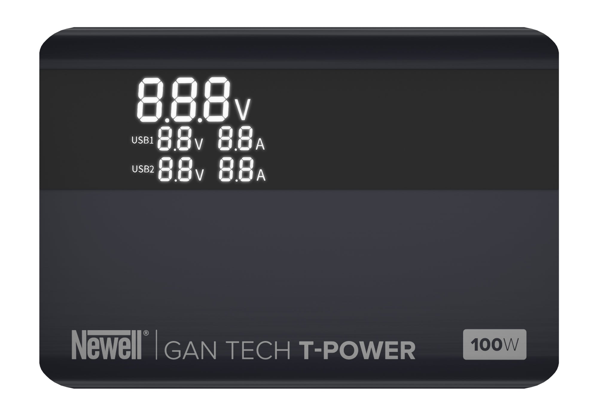 Newell GaN Tech T-power 100 W Charger - FAST USB-C and USB-A recharge multiple devices at once!