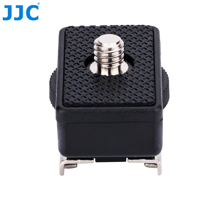 JJC Male Hot Shoe Adapter 1/4" 20 Thread with Lock (With Cold Flash) (MSA-9)